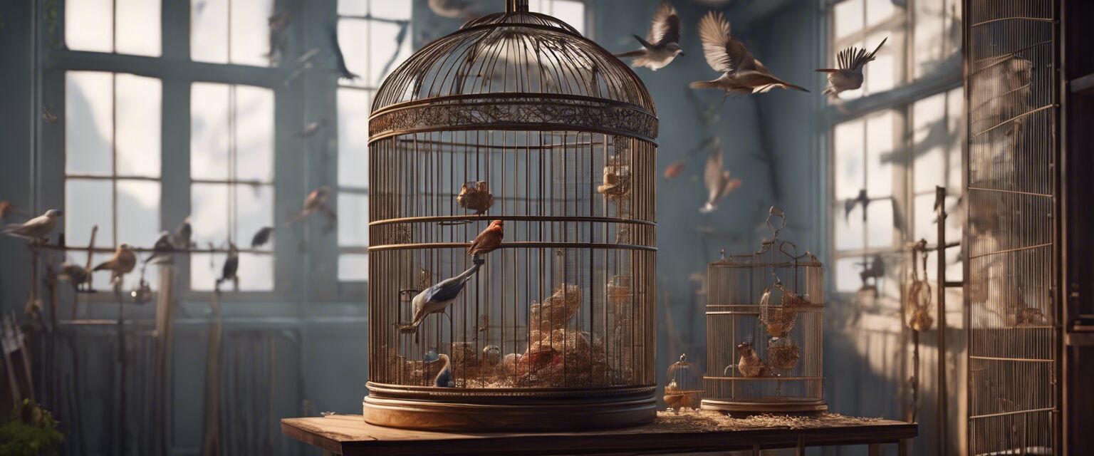 Bird cage with ideal dimensions