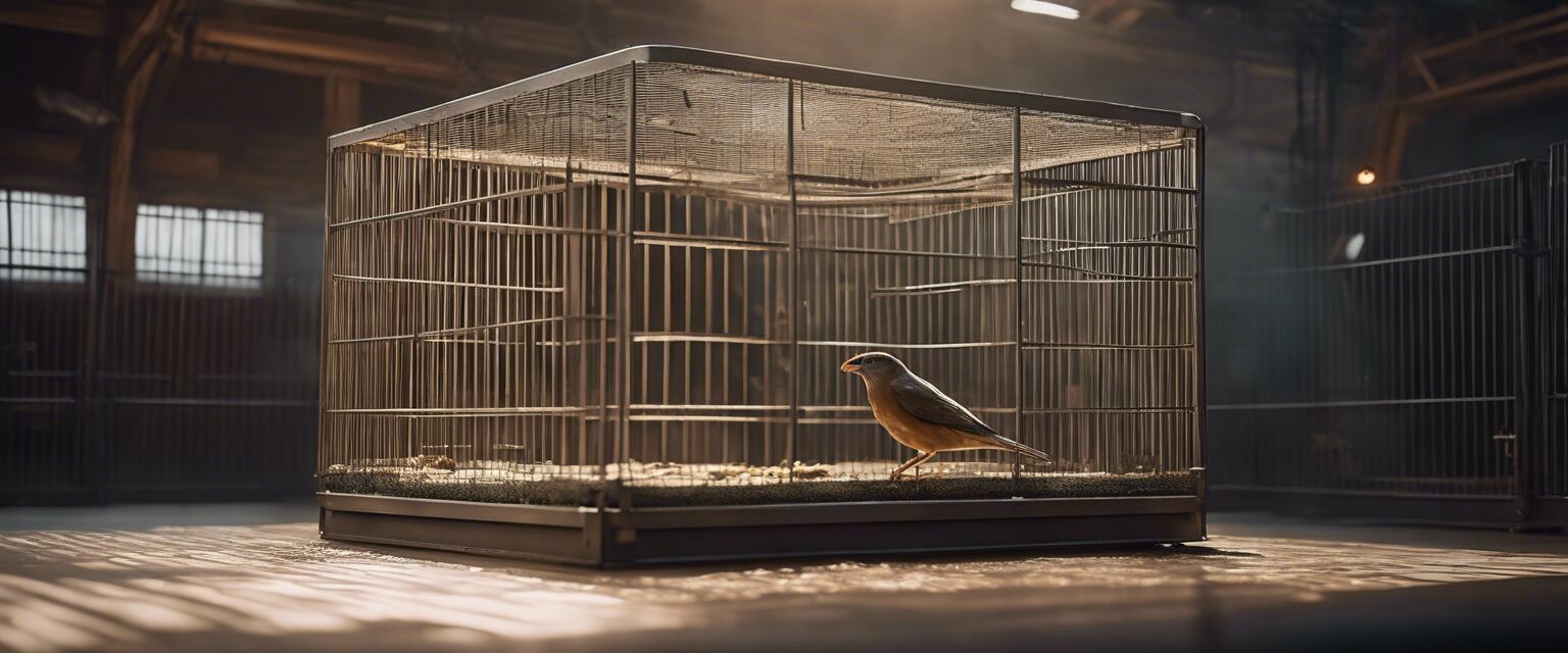 Flight cage for larger bird species