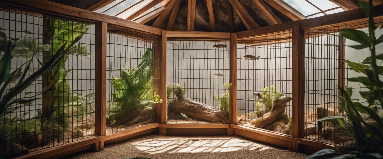 Wooden breeding cage for tortoises